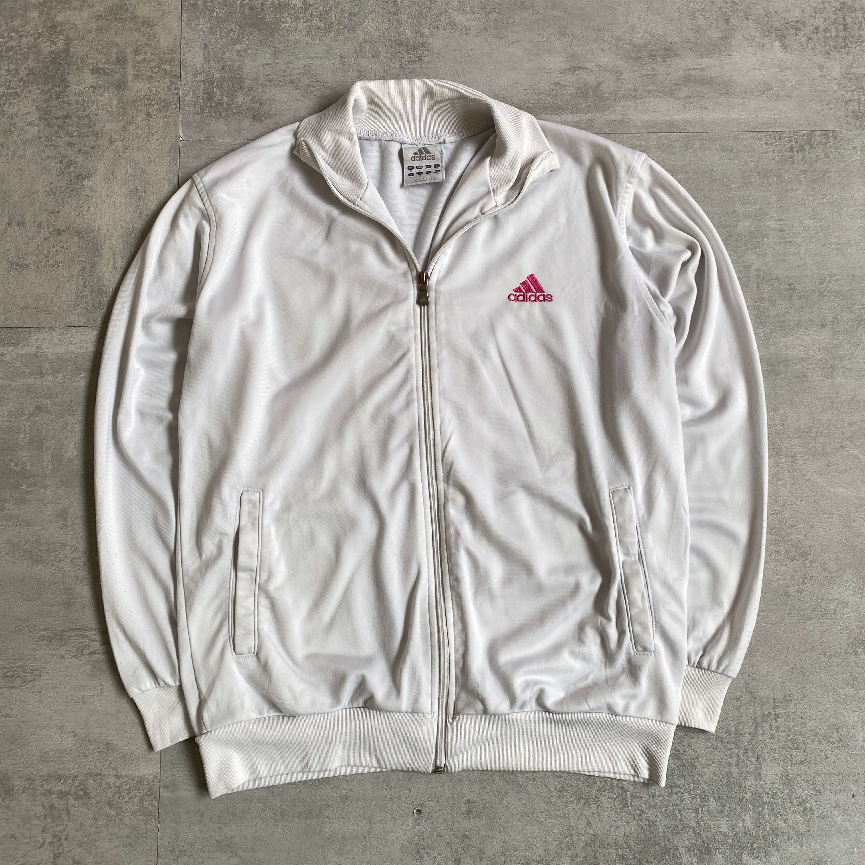 White 00s y2k Adidas Track Jacket Small | awevintageclothing