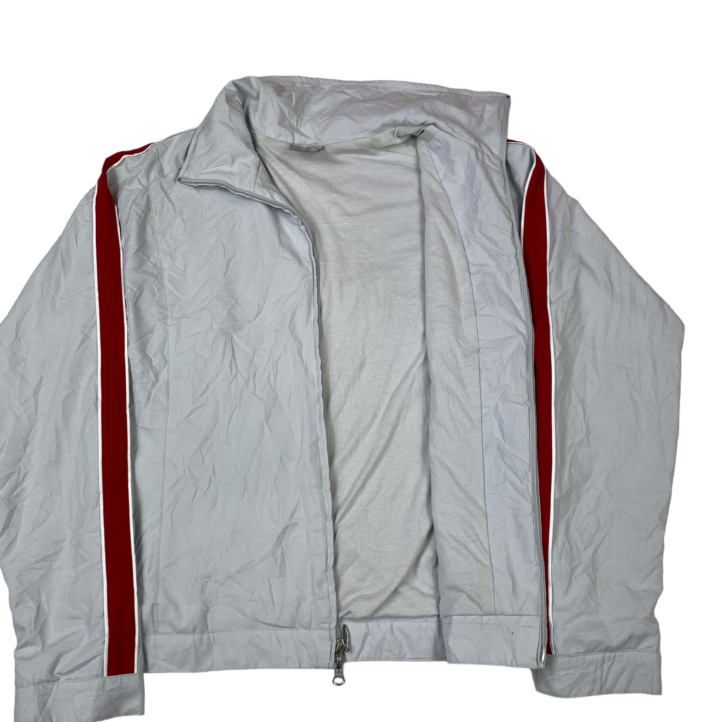 Nike Nylon Red Striped Zip shell Jacket | awevintageclothing