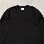 2000S Y2K Black Champion Logo Embroidery Sweatshirt