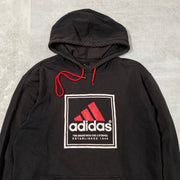 Black Adidas Logo Imprint Hoodie