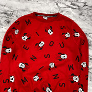 Red Disney Minnie Mouse Crewneck Sweatshirt Women's XS