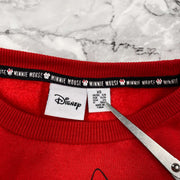 Red Disney Minnie Mouse Crewneck Sweatshirt Women's XS