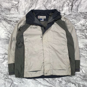Grey Columbia Jacket Men's Large Rain Jacket Coat