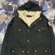 Black Fjall Raven Field Jacket Fleece Lined Medium