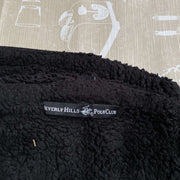 Black Beverley Hills Full Zip Fleece Hoodie Large