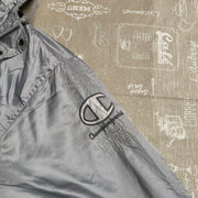 Silver Grey Champion Fleece Lined Long Parka Jacket Large
