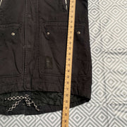 Black Adidas Fleece Lined Parka Jacket Medium