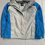 Grey Blue North Face Jacket Fleece Lined Women's Medium