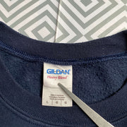 Navy Gildan Crewneck Sweatshirt Large