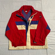 Vintage 90s Retro Red Beige Tommy Hilfiger Sailing Jacket Medium
