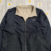 Reversible Fleece Lined Navy Beige Kappa Jacket Large XL