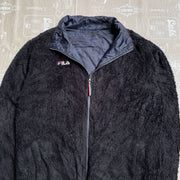 Navy Fila Reversible Fleece Lined Jacket Large