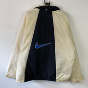 Vintage 90s Black and Cream Nike Quilted Jacket Men's XL