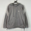 Vintage 90s Grey Adidas Hoodie Men's Medium