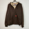 Brown Dickies zip up Heavyweight Hoodie Men's Large