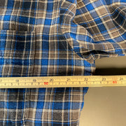 Black and Blue Wrangler Button up Shirt Men's Large