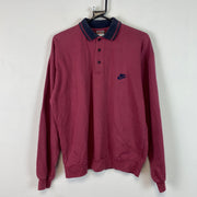 Vintage Red Nike Polo Shirt Men's Medium