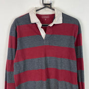 Grey and Red Polo Shirt Medium