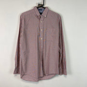 Red and Blue Tommy Hilfiger Button up Shirt Men's Small