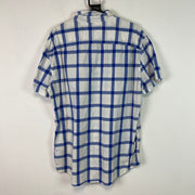 White and Blue Tommy Hilfiger Button up Shirt Men's XXL