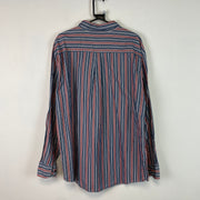 Red and Blue Tommy Hilfiger Button up Shirt Men's XXL