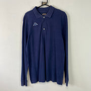 Navy Kappa Long Sleeve Polo Shirt Women's XL