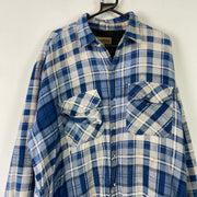 Blue and White Flannel Shirt Men's XL