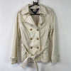 Cream White Tommy Hilfiger Double Breasted Trench Coat Women's Small