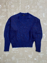 Blue Mohair Knitwear Sweater Women's Large