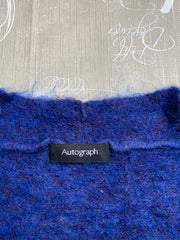 Blue Mohair Knitwear Sweater Women's Large