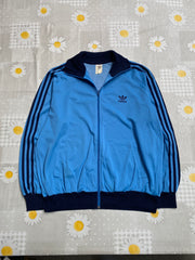 Vintage 90s Blue Adidas Track Jacket Men's Large