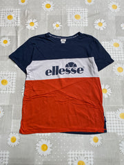 Navy Orange White Ellesse T-Shirt Women's XL