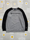 Black and Grey Champion Jumper Women's Medium