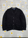 Black Chaps Cardigan Jumper Men's Large