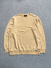 Beige Brown Blank Sweatshirt Men's Large