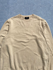 Beige Brown Blank Sweatshirt Men's Large