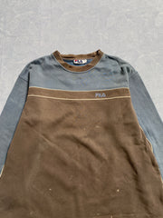 Blue and Brown Fila Sweatshirt Men's XL