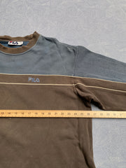 Blue and Brown Fila Sweatshirt Men's XL
