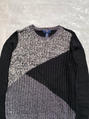 Black and Grey Chaps Knitwear Jumper Women's Large