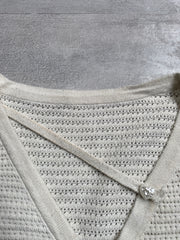 White Knitwear Sweater Women's Large