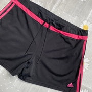 Black and Pink Adidas Sport Shorts Women's XXL