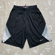 Vintage Y2K Black and Grey Sport Shorts Women's Medium