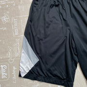 Vintage Y2K Black and Grey Sport Shorts Women's Medium