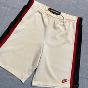 Vintage 90s Cream White Nike Sport Shorts Men's Large