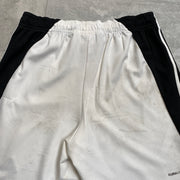 00s Y2K Black and White Adidas Sport Short Women's XL