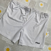 White Fila Sport Shorts Men's Large