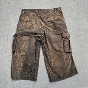 Tie Dye Grey Cargo Shorts W34