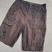 Sunfaded Black Cargo Shorts W32