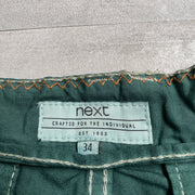 Green Cargo Shorts W34