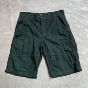 Dark Green Cargo Shorts W34